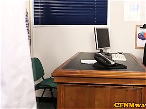 Cfnm female dominance Lissa enjoy gives doctor a blowage