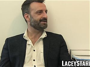 LACEYSTARR - GILF slurps Pascal white jism after fuck-a-thon